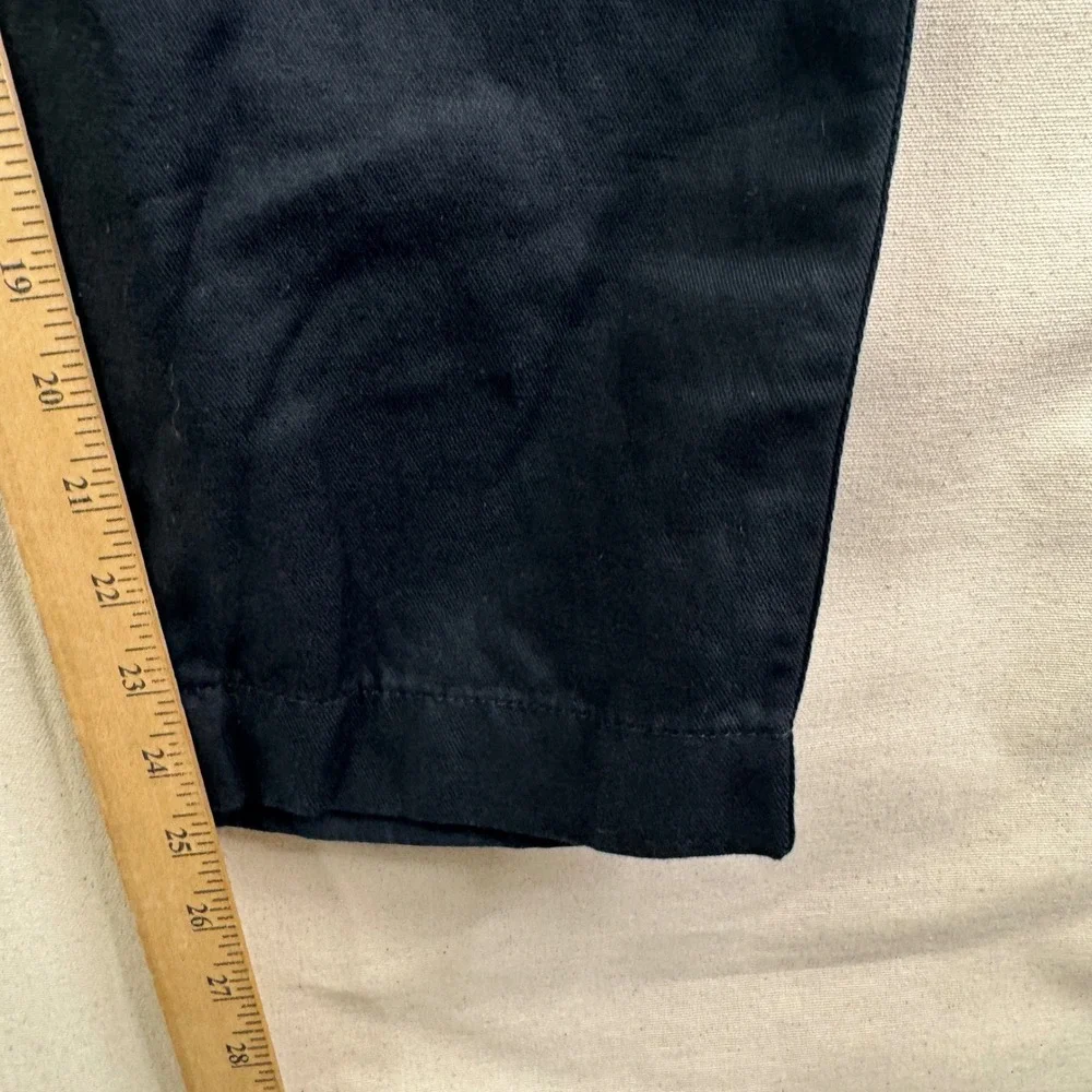 Banana Republic Pull On Crop Pants L Black Linen Lyocell Minimalist Utility